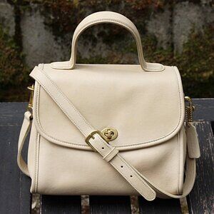 Coach Vintage - Manor Top Handle Crossbody Bag 9977 in color Bone, USA 90s